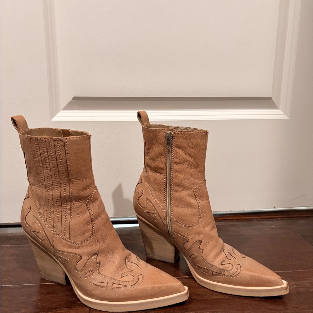 Dolce Vita Leather Western Boots - Picture 2 of 5